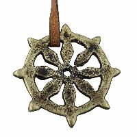 Dharma Chakra Pendant, Buddhist Circle Wheel Thogchak Pendant