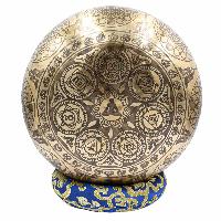 Buddhist Hand Beaten Jambati Singing Bowl, With Super Fine Etching Carving, [select Accessories]