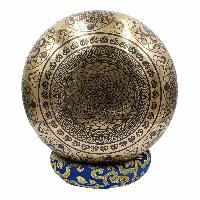 Buddhist Hand Beaten Jambati Singing Bowl, With Super Fine Etching Carving, [select Accessories]