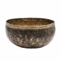 [old] Buddhist Hand Beaten [kopre] Singing Bowl, With [antique] Finishing, [select Accessories]