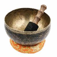 [old] Buddhist Hand Beaten [kopre] Singing Bowl, With [antique] Finishing, [select Accessories]