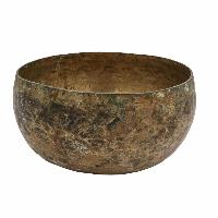 [old] Buddhist Hand Beaten [kopre] Singing Bowl, With [antique] Finishing, [select Accessories]