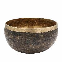 [old] Buddhist Hand Beaten [kopre] Singing Bowl, With [antique] Finishing, [select Accessories]