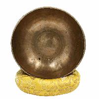 [old] Buddhist Hand Beaten [kopre] Singing Bowl, With [antique] Finishing, [select Accessories]