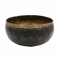 [old] Buddhist Hand Beaten [kopre] Singing Bowl, With [antique] Finishing, [select Accessories]