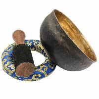 [old] Buddhist Hand Beaten [kopre] Singing Bowl, With [antique] Finishing, [select Accessories]