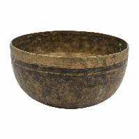 [old] Buddhist Hand Beaten [kopre] Singing Bowl, With [antique] Finishing, [select Accessories]
