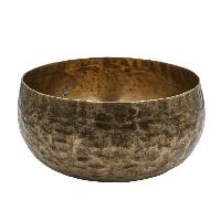 [old] Buddhist Hand Beaten [kopre] Singing Bowl, With [antique] Finishing, [select Accessories]