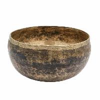 [old] Buddhist Hand Beaten [kopre] Singing Bowl, With [antique] Finishing, [select Accessories]