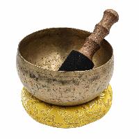 [old] Buddhist Hand Beaten [kopre] Singing Bowl, With [antique] Finishing, [select Accessories]