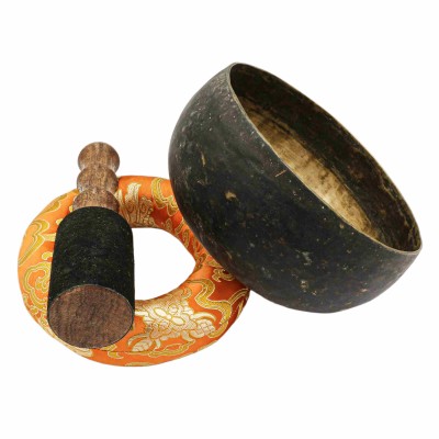 [old] Buddhist Hand Beaten [kopre] Singing Bowl, With [antique] Finishing, [select Accessories]