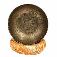 [old] Buddhist Hand Beaten [kopre] Singing Bowl, With [antique] Finishing, [select Accessories]