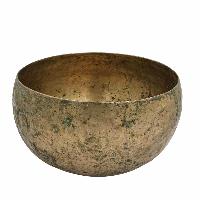 [old] Buddhist Hand Beaten [kopre] Singing Bowl, With [antique] Finishing, [select Accessories]