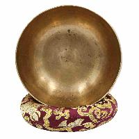 [old] Buddhist Hand Beaten [kopre] Singing Bowl, With [antique] Finishing, [select Accessories]