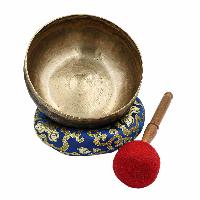 [old] Buddhist Hand Beaten [kopre] Singing Bowl, With [antique] Finishing, [select Accessories]