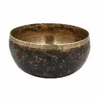 [old] Buddhist Hand Beaten [kopre] Singing Bowl, With [antique] Finishing, [select Accessories]