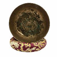 [old], Buddhist Hand Beaten [kopre] Singing Bowl, With [antique] Finishing, [select Accessories]