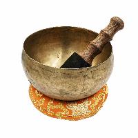 [old], Buddhist Hand Beaten [kopre] Singing Bowl, With [antique] Finishing, [select Accessories]