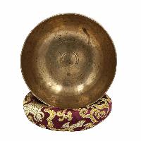 [old], Buddhist Hand Beaten [kopre] Singing Bowl, With [antique] Finishing, [select Accessories]