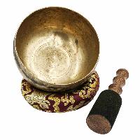 [old], Buddhist Hand Beaten [kopre] Singing Bowl, With [antique] Finishing, [select Accessories]