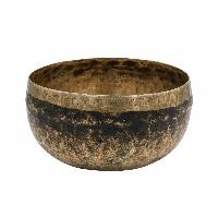 [old], Buddhist Hand Beaten [kopre] Singing Bowl, With [antique] Finishing, [select Accessories]
