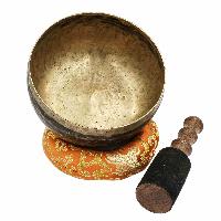 [old], Buddhist Hand Beaten [kopre] Singing Bowl, With [antique] Finishing, [select Accessories]