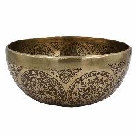 Buddhist Hand Beaten Jambati Singing Bowl, With Premium Etching Carving, [select Accessories]