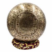 Buddhist Hand Beaten Jambati Singing Bowl, With Premium Etching Carving, [select Accessories]