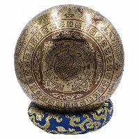 Buddhist Hand Beaten Jambati Singing Bowl, With Premium Etching Carving, [select Accessories]
