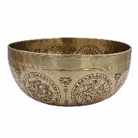 Buddhist Hand Beaten Jambati Singing Bowl, With Premium Etching Carving, [select Accessories]