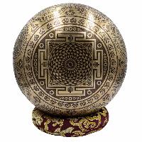Buddhist Hand Beaten Jambati Singing Bowl, With Premium Etching Carving, [select Accessories]