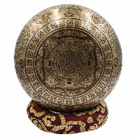 Buddhist Hand Beaten Jambati Singing Bowl, With Premium Etching Carving, [select Accessories]