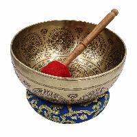 Buddhist Hand Beaten Jambati Singing Bowl, With Premium Etching Carving