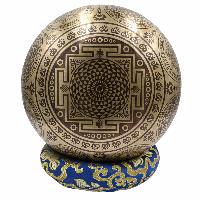 Buddhist Hand Beaten Jambati Singing Bowl, With Premium Etching Carving