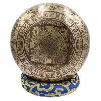 Buddhist Hand Beaten Jambati Singing Bowl, With Premium Etching Carving, [select Accessories]