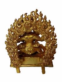 Statue Of Sitting [four Arm Mahakala] With Consort With Consort, [shakti], Yab-yum [full Fire Gold Plated]