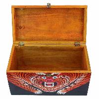 [traditional Tibetan], Ritual Jeweler And Ritual Item Box, [painted], [tiger] Design