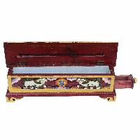 Wooden Incense Burner With Traditional Tibetan Painting
