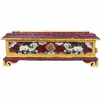 Wooden Incense Burner With Traditional Tibetan Painting