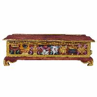 Wooden Incense Burner With Traditional Tibetan Painting