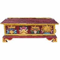 Wooden Incense Burner With Traditional Tibetan Painting