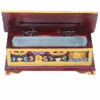 Wooden Incense Burner With Traditional Tibetan Painting