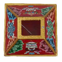 [traditional Tibetan], Wooden Altar [chesum] R Box With Traditional Color Painting.