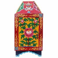 [traditional Tibetan], Wooden Altar [chesum] R Box With Traditional Color Painting.
