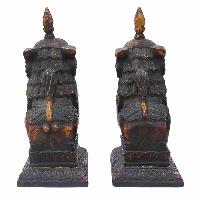 [traditional Tibetan], Wooden Statue Of [lion], Temple Lion