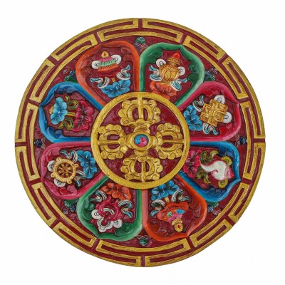 [traditional Tibetan], Wall Hanging Of Ashtamangala And Double Dorje.