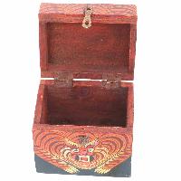 [traditional Tibetan], Ritual Jeweler And Ritual Item Box, [painted], Tiger Design