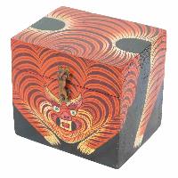 [traditional Tibetan], Ritual Jeweler And Ritual Item Box, [painted], Tiger Design