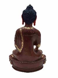 Buddhist Handmade Statue Of Ratnasambhava Buddha, [partly Gold Plated]
