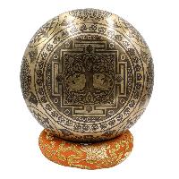 Buddhist Hand Beaten Jambati Singing Bowl, With Premium Etching Carving, [select Accessories]